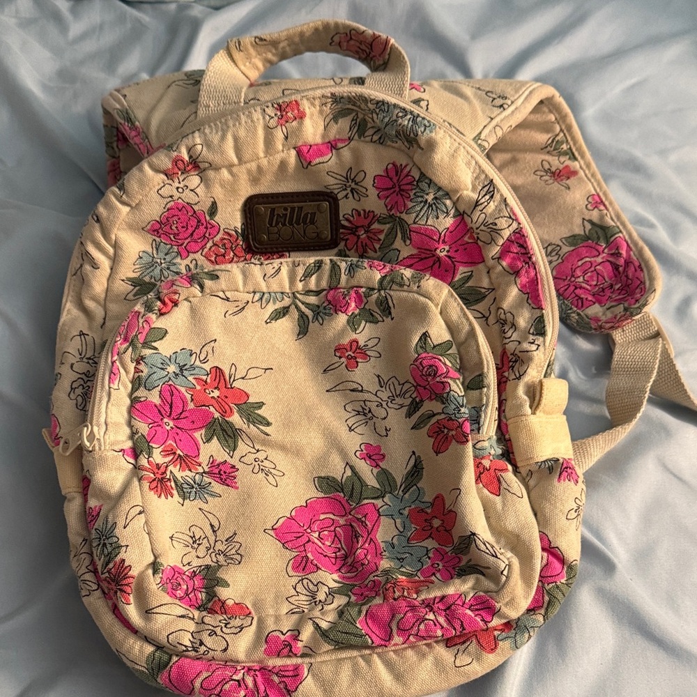 Billabong Beige Floral Backpack